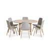 Skovby round extension dining table #111 | Oak white oil
