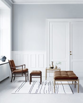 OW149 Colonial Chair and OW149F Footstool - Walnut Oiled with Brown leather | OW150 Daybed - Oak with Brown leather | Ole Wanscher | Carl Hansen & Son | In-Situ