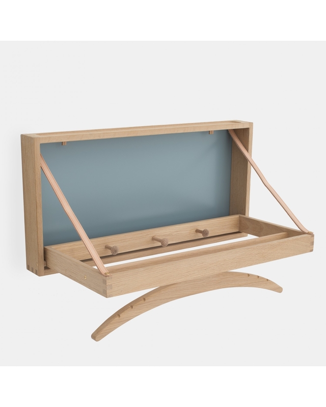 The Hanger coat hanger - soaped oak / blue - extended | Klassik Studio